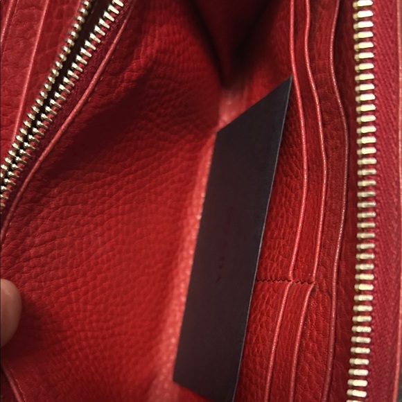 Prada |Red Saffiano Leather Zip-Around Long Wallet | EUC - Picture 7 of 8